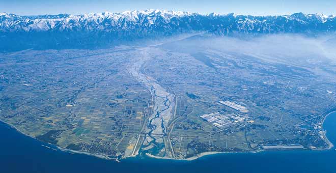 富山県黒部市 黒部川扇状地